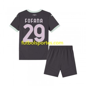 Camiseta AC Milan Fofana 29 Niño Tercera Equipación 2024/2025